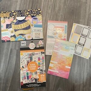 Assorted stickers Gold Foil Sticker Sheets